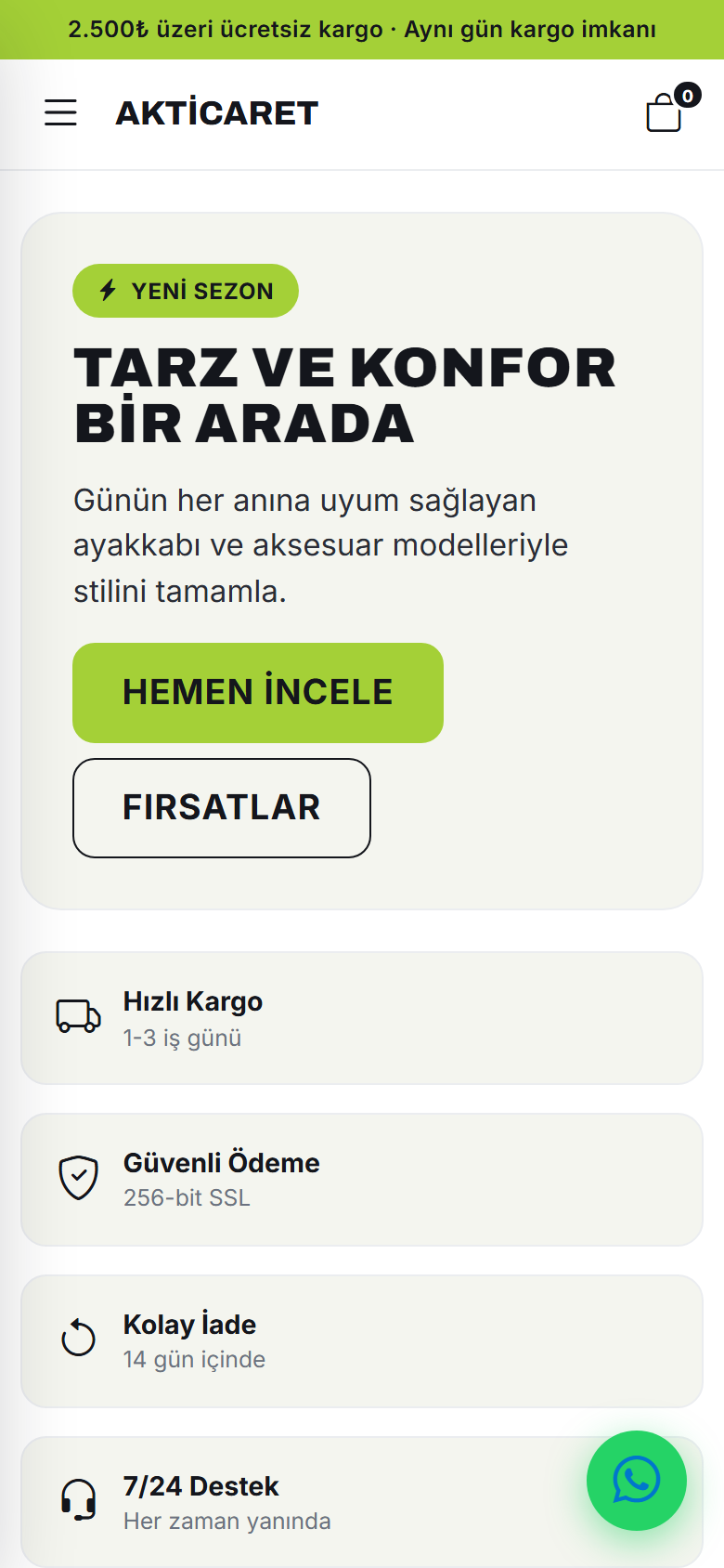 VITRINO panelinin telefon üzerinden kullanımı